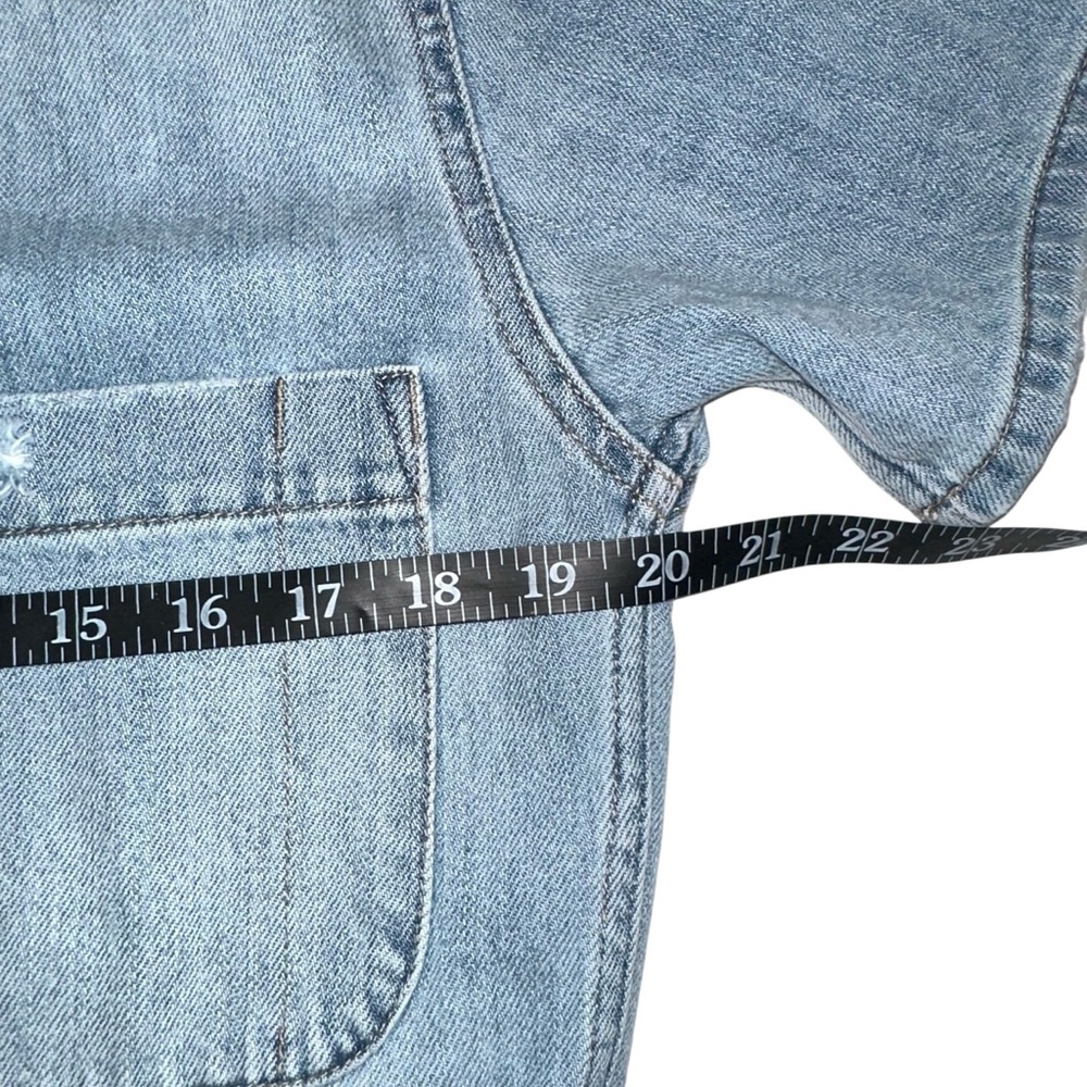 NWT Pistola Grover Light Blue Denim Short Sleeve Jumpsuit SMALL in Disoriented - Picture 8 of 11